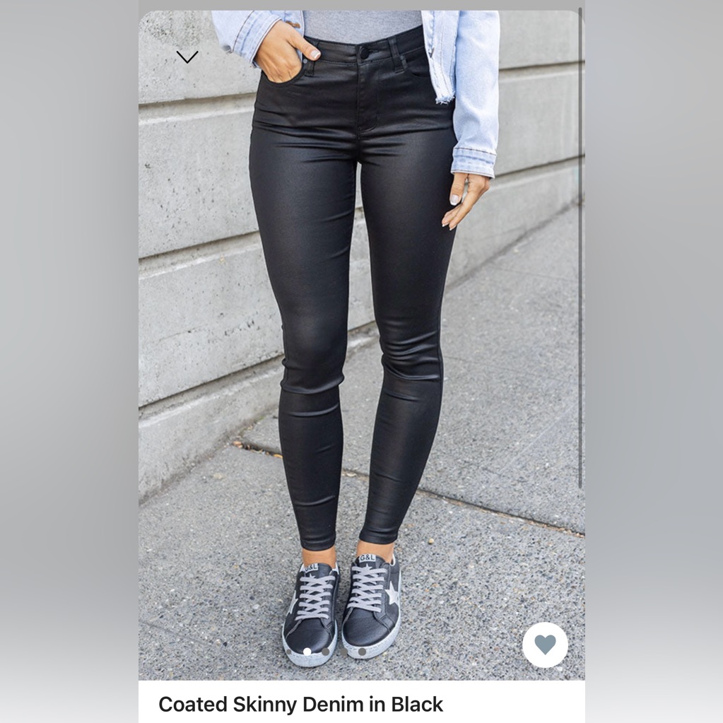 Nwot Grace & Lace Coated Skinny Denim